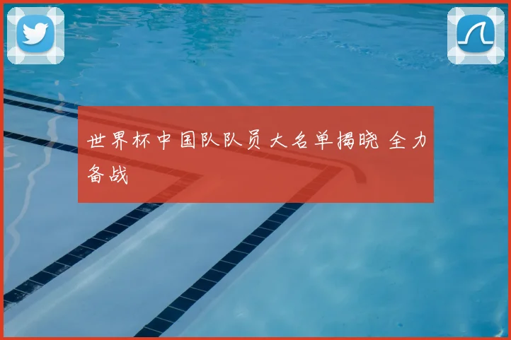 世界杯中国队队员大名单揭晓 全力备战